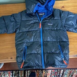 Patagonia Kids Puffer Jacket - Black with Blue Accents
